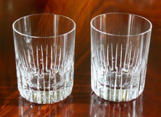 Baccarat France Crystal Rotary 4 5/8 " Flat Tumblers Holds 16 Oz