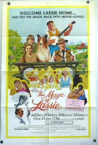 James Stewart The Magic Of Lassie Orignal 1970s 1 Sheet Movie Poster Rooney