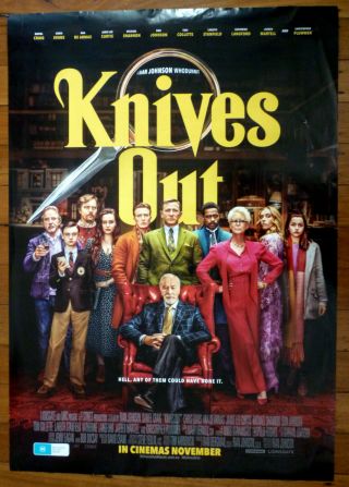 Knives Out 2019 Australian Advance One Sheet Movie Poster Daniel Craig