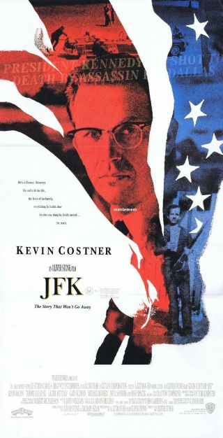 Jfk Daybill Movie Poster Oliver Stone Kevin Costner John Kennedy Assasination