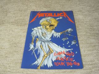 1988 - 1989 Metallica " Justice " World Tour Program Book