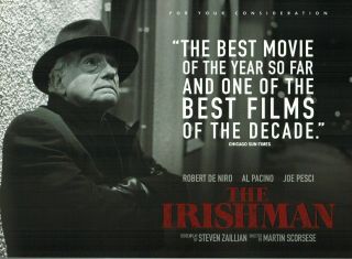 Martin Scorsese The Irishman - For Your Consideration Press Book Robert De Niro