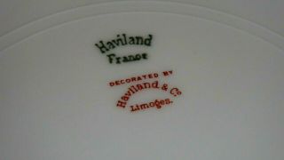 SET of 6 dinner plates,  HAVILAND Limoges,  Schleiger 805,  gold trim 2