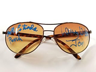 Erik Estrada " Ponch ",  Larry Wilcox " Jon " Chips Signed Aviator Sunglasses Psa