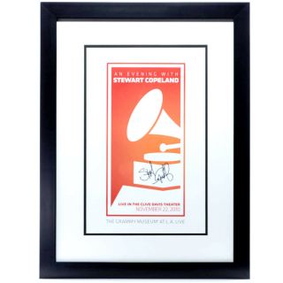 Gm Grammy® Winner Stewart Copeland (the Police) Signed & Framed Grammy Poster