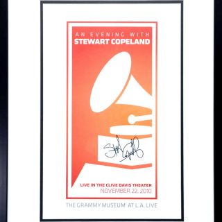 GM GRAMMY® Winner Stewart Copeland (The Police) Signed & Framed GRAMMY Poster 2