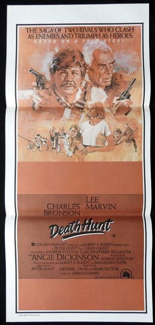 Death Hunt Daybill Movie Poster Charles Bronson Lee Marvin Ed Lauter