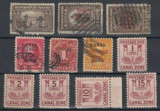 Canal Zone Postage Dues (x11) (id:862/d59677)
