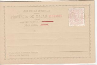1898 Macau Timor Stamp On Card.