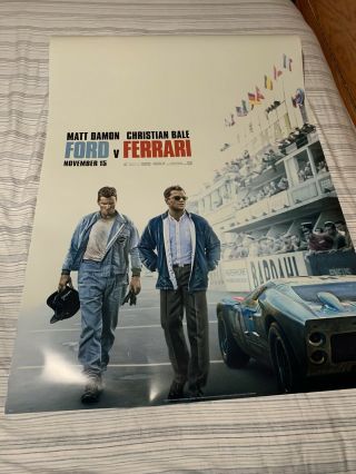 Ford Vs Ferrari,  Double Sided Movie Poster 27 X 40 Version B