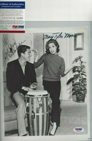 Dick Van Dyke & Mary Tyler Moore Autographed 8x10 Photo Tv Stars Psa