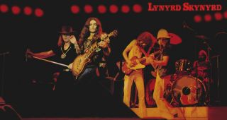 Lynyrd Skynyrd - Poster - Rock Group - Live On Stage - Very Rare