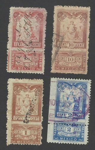 Mexico Revenue Stamps 1896 - 97 (4)