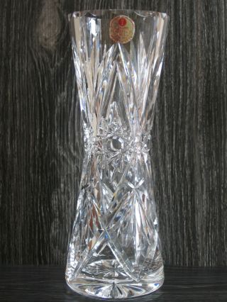 Lead Crystal Hand - Cut Waisted Vase (made In Ussr)