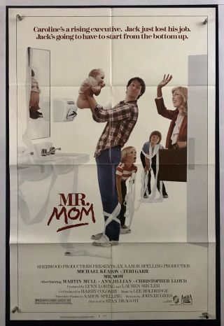 Mr.  Mom Movie Poster (fine -) One Sheet 1983 Michael Keaton Teri Garr 3602