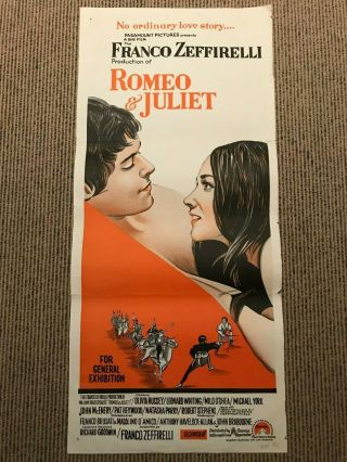 Movie Poster 13x30: Romeo And Juliet (1968) Leonard Whiting