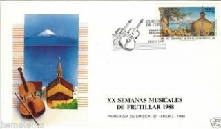 Chile 1988 Fdc Xx Semanas Musicales De Frutillar
