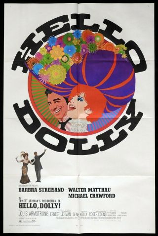 Hello Dolly Us One Sheet Movie Poster Barbra Streisand Walter Matthau