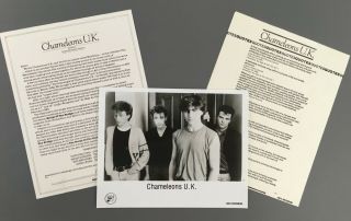 Chameleons Uk Punk Rock Band Press Photo Kit Release 1984 Mca Middleton England