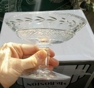 Rare Vintage Waterford Crystal Glass 6 " Footed Compote Candy Dish Hallmarked Nr
