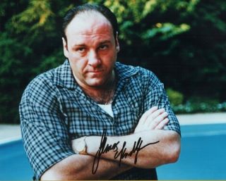 G - James Gandolfini Autographed Photo As Tony Soprano On The Sopranos