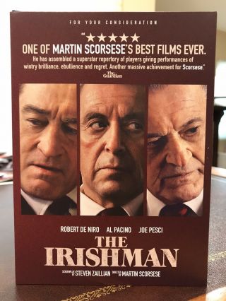 The Irishman 2019 Dvd Fyc For Your Consideration De Niro
