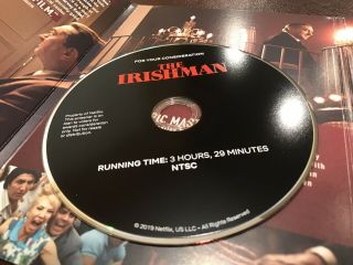 The Irishman 2019 DVD FYC For Your Consideration De Niro 3