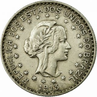 [ 656995] Brazil,  1000 Reis,  1913,  Km 513,  Au (50 - 53),  Silver,  26,  9.  96