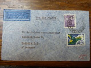Brazil,  Per Air France Directed1935 Airmail Cover To Germany