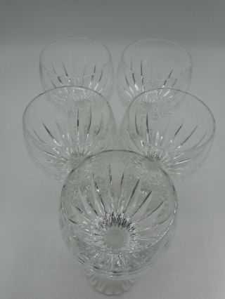 Set of 4 PLUS 1 Perfect Baccarat Crystal MASSENA Wine or Water Glasses 6 1/2 