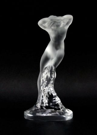 Lalique France Crystal Figurine DANSEUSE BRAS Levés Nude Lady Dancer Arms Up 2