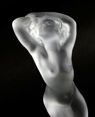 Lalique France Crystal Figurine DANSEUSE BRAS Levés Nude Lady Dancer Arms Up 3