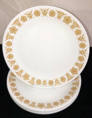 8 Corelle Butterfly Gold 10 1/4 " Dinner Plates