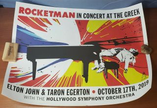 Rocketman Concert Live At The Greek Poster Taron Egerton Elton John Kii Arens