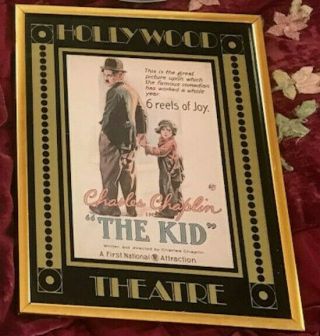 Charlie Chaplin In The Kid - Small Framed Movie Poster