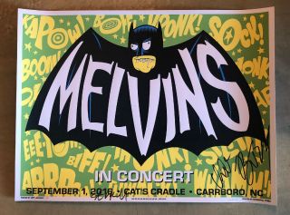 Melvins Signed Autographed Concert Tour Poster Carrboro Nc 18 X 24 Cats Cradle