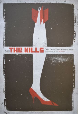 The Kills Poster W/ Cold Cave,  The Entrance Band F1105 Fillmore