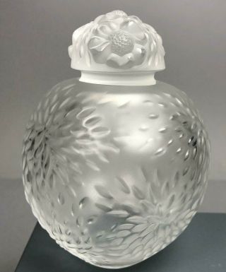 Large Lalique Frosted Flacon Perfume Bottle 5 1/2