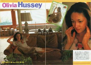 Olivia Hussey At Home 1976 Japan Picture Clippings 2 - Sheets Mg/y