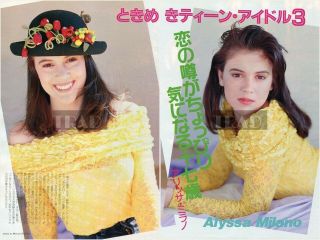 Alyssa Milano Sexy 1990 Japan Picture Clippings 2 - Sheets Qa/w