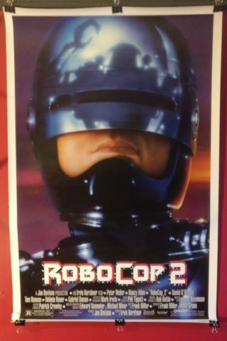 Robocop 2 Poster 2 Sided 1 Sheet - Peter Weller - Nancy Allen - Scifi Film