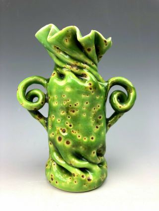 Clark House Pottery Miniature Ohrigami Vase George Ohr Style 2015