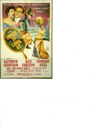 Poster - Lovely To Look At (52).  Grayson,  Keel,  Sksleton,  A.  Miller,  Folded - Nm - Mgm