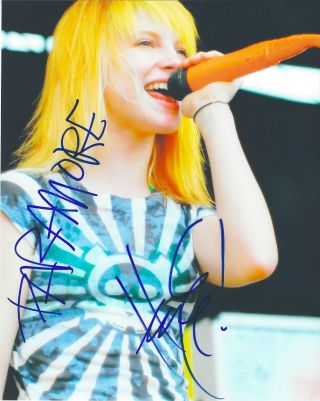 Hayley Williams Paramore Lead Singer Hand Signed Authentic 8x10 Photo W/coa