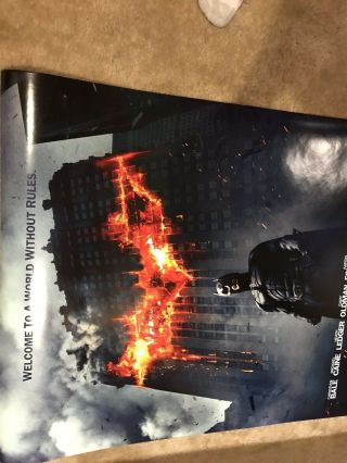 Batman The Dark Knight 2008 DS Movie Poster 27x40 A World Without Rules Or 2