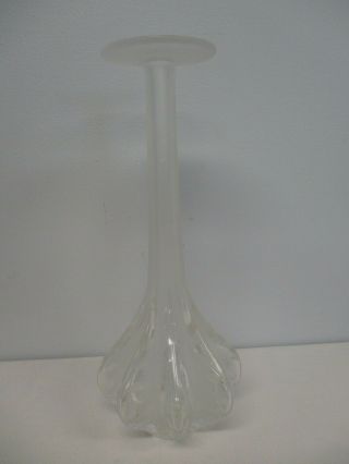 Signed Lalique France Crystal Art Glass Marie Claude 13 1/4 " Vase