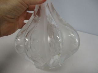 SIGNED LALIQUE FRANCE CRYSTAL ART GLASS MARIE CLAUDE 13 1/4 