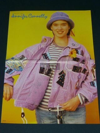 Jennifer Connelly / Charlie Sheen 1988 Japan Pinup Poster 10x14 Ss4