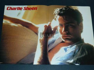 JENNIFER CONNELLY / CHARLIE SHEEN 1988 Japan Pinup Poster 10x14 ss4 2