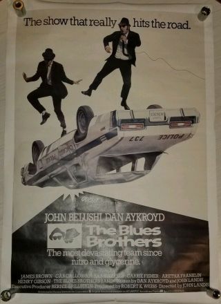 Vintage The Blues Brothers John Belushi Movie Poster 1980 26 " X 38 "